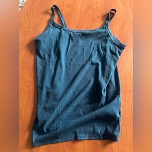 No Boundaries Teal Ribbed Tank Top with Adjustable Straps